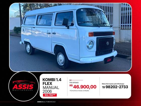 VOLKSWAGEN KOMBI 1.4 MI STD LOTAÇÃO 8V FLEX 3P MANUAL VOLKSWAGEN KOMBI 1.4 MI STD LOTAÇÃO 8V FLEX 3P MANUAL